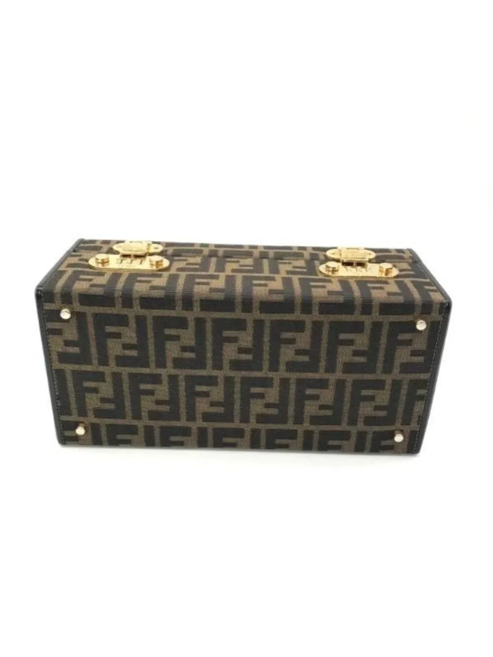 Fendi Zucca Trunk Vanity 2-Way Hand Bag Brown - Picture 3 of 8